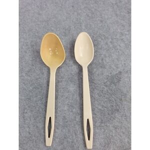 Tailor Made Products Beige Plastic Ladle Spoon Set of 2 Serving Kitchen Camping